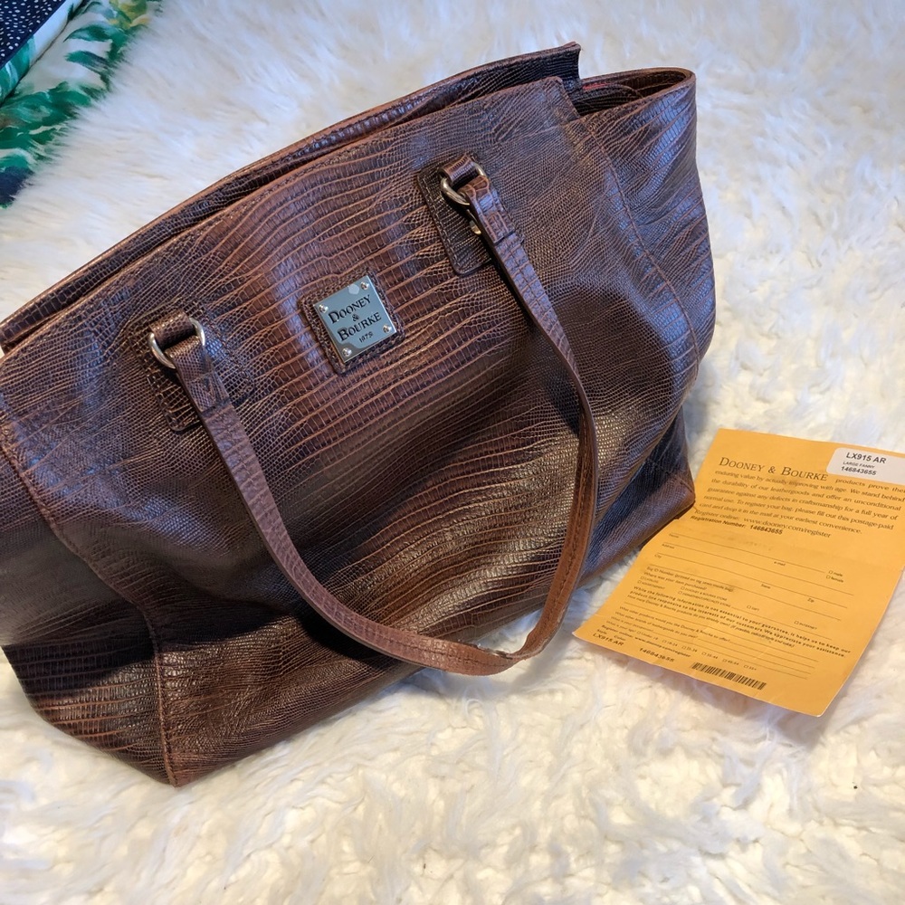 Dooney & Bourke Leather Embossed Tote